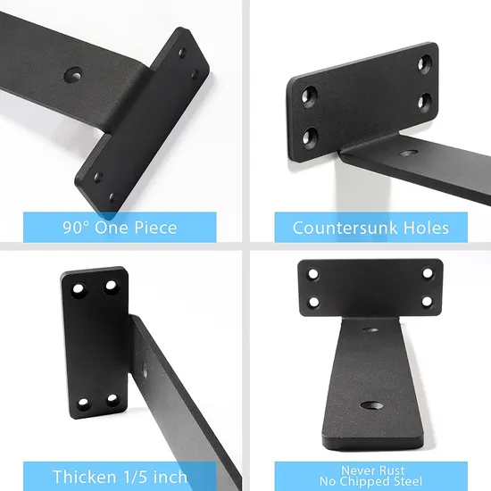 El hardware industrial del soporte del estante flotante del metal apoya los soportes invisibles ocultados de los estantes L