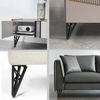 Patas huecas modernas de hierro negro para muebles: diseño único para mesa, sofá y sillón | Proveedor mayorista
