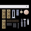 Kits de herrajes para puertas corredizas de granero plegables, armario, guardarropa, accesorios para armarios