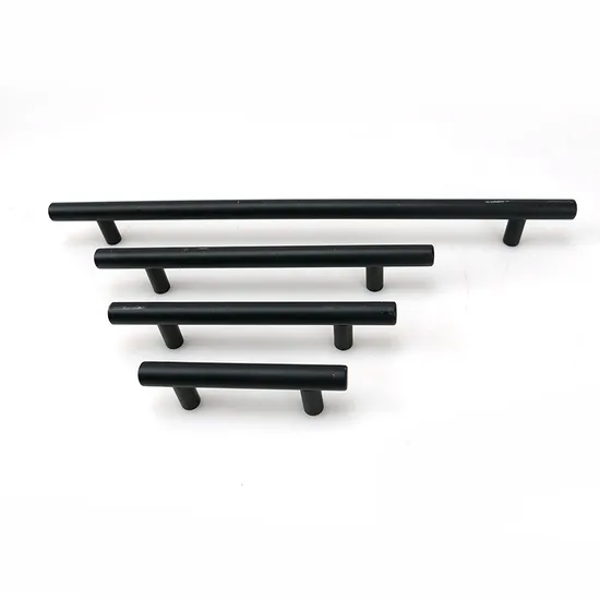 Tiradores de muebles de acero inoxidable huecos con barra en T, tirador de puerta de armario de cocina