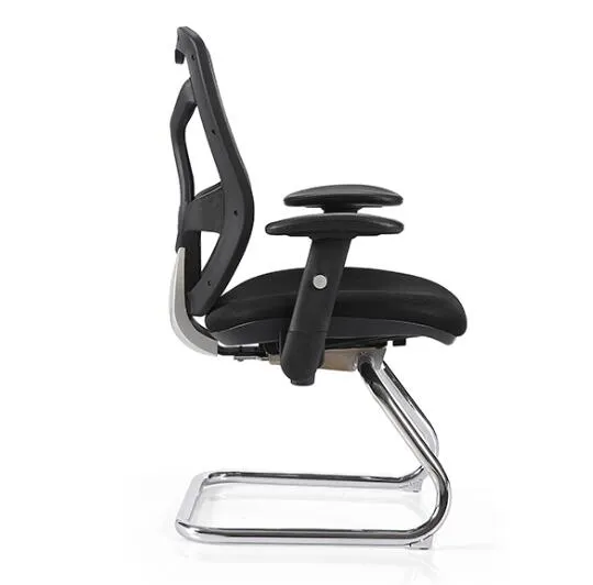 Silla de oficina giratoria de malla de alta tecnología Silla de oficina de tela negra