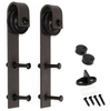 Kit de herrajes para puerta de granero corrediza de madera interior en forma de J tradicional Country Classic de 6.6 pies | Fabricantes personalizados