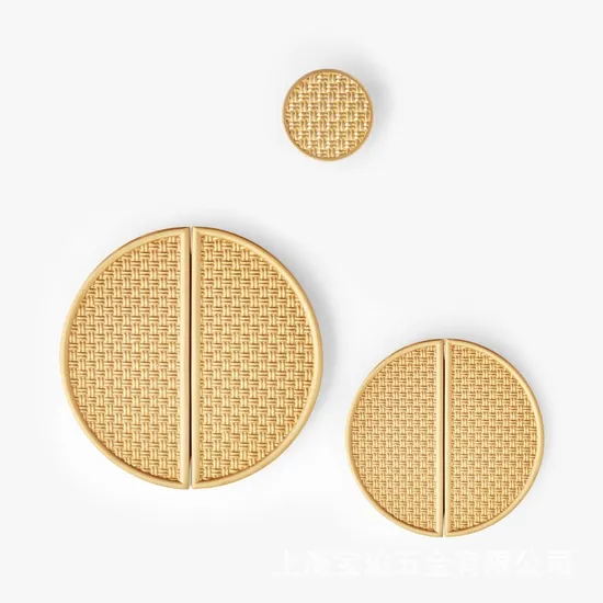 Tirador de armario para salón, tirador extra de latón cepillado dorado