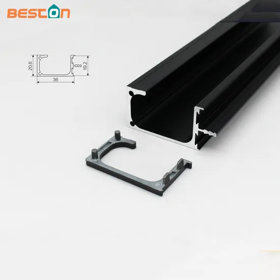 Manijas ocultadas del borde de la forma del gabinete del armario de la cocina del tirón del perfil de los materiales de aluminio de G