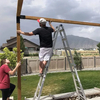 Soporte de pérgola de esquina derecha de 3 vías 4X4 Ss con 4 anclajes de brida
