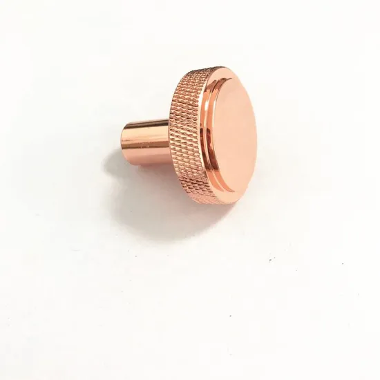 Perilla redonda de oro rosa con textura de puerta de armario de cajón de muebles de cocina