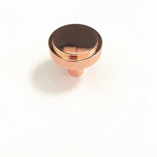 Perilla redonda de oro rosa con textura de puerta de armario de cajón de muebles de cocina