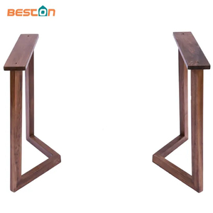 Patas de escritorio de estilo rústico de nogal negro macizo hechas a mano para muebles de granja