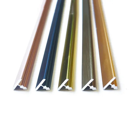 Tiras de metal de aluminio decorativas de aluminio de la forma 6m m 8m m del perfil T del resbalón anti