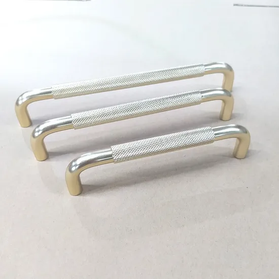 Tiradores moleteados tipo U, perfil de aluminio, muebles, guardarropa, gabinete, barra, tiradores de puerta