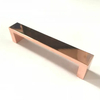Muebles que encajan la manija cuadrada del gabinete de cocina del oro rosa de aluminio de la muestra moderna
