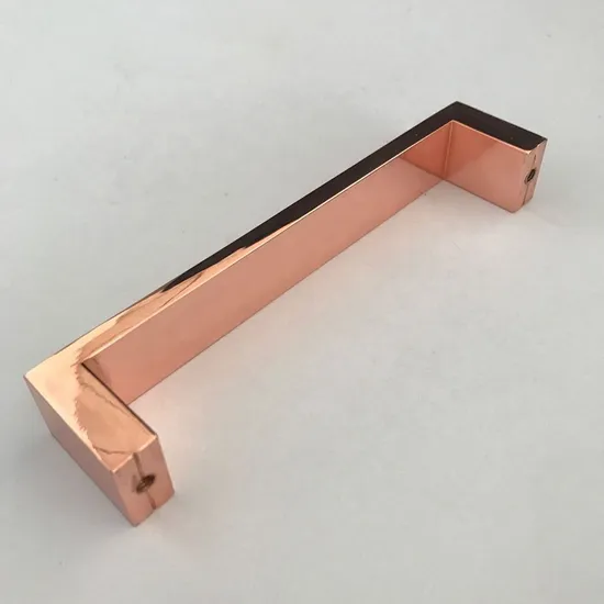 Manijas de latón del tirón del cuadrado de la puerta del gabinete del hardware del tirón del cuadrado del oro de Rose del color