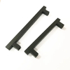 Herrajes para gabinetes Tiradores para cajones Manija sólida para muebles estilo cuadrado mate negro en T
