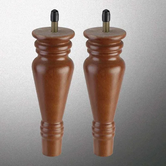 Patas de cama de madera maciza con gran capacidad de carga: soporte grueso de color natural para camas y sofás