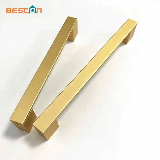 Muebles de latón, accesorios cepillados en oro, tiradores de cajón