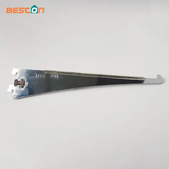 Soportes de acero ranurados para estante de decoración de tienda para soporte de vidrio