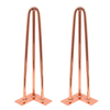 Patas de mesa con forma de horquilla en oro rosa: diseño moderno y redondo de acero para comedores y mesas de centro | Elegante y duradero