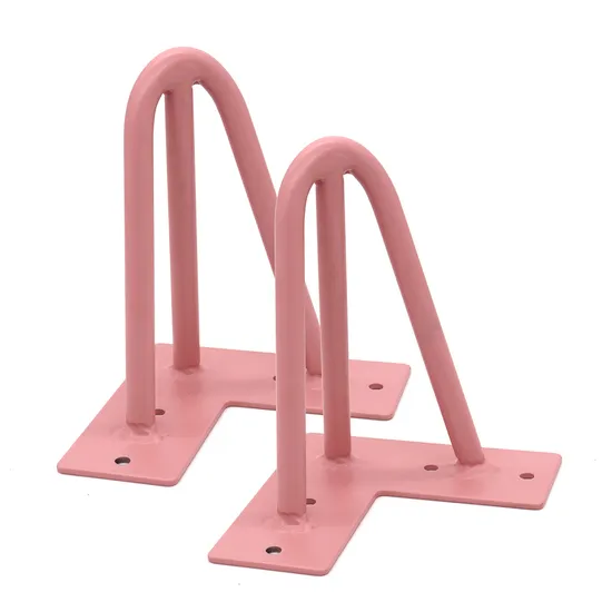 Patas de horquilla de acero resistentes de 6 pulgadas (juego de 4, carga de 200 libras) - Moderno de mediados de siglo para mesas de café y gabinetes