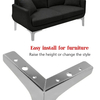 Patas de sofá cónicas modernas de acero cromado/dorado: soporte de lujo para sofás y camas de mediados de siglo