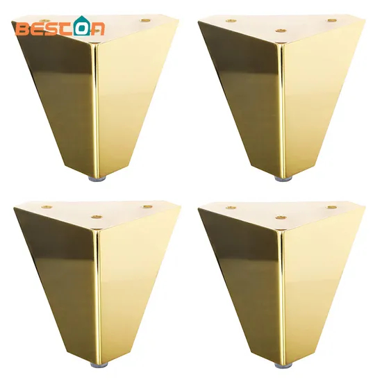 Patas de sofá de metal dorado en forma de X de lujo: diseño moderno y resistente para sofás y muebles llamativos de alta gama