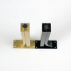 Muebles de gabinete sólido de aluminio, patas de soporte de latón dorado y negro