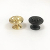 Perillas antiguas de la manija del gabinete de los muebles de cocina del negro y del oro del diámetro de la aleación del cinc 34m m