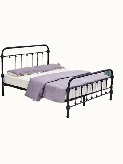 Cama con cabecera y pie de cama Estructura de cama de hierro forjado