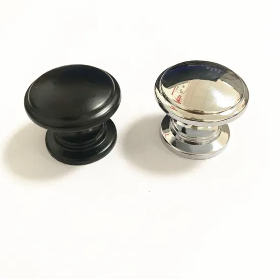 Herrajes para muebles Tirador redondo negro de 30 mm de diámetro