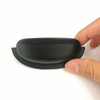 Tirador de manija de concha para cajón de taza de contenedor de accesorios de gabinete de cromo y níquel satinado