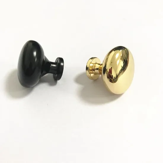 Herrajes para gabinetes, cajón de baño y cocina, perilla redonda con cepillo de latón dorado mate negro