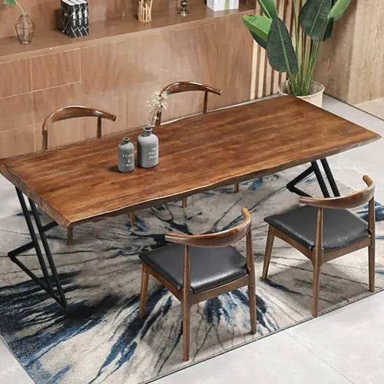 Patas de mesa de comedor y salón con marco de metal de hierro fundido