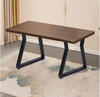Pata de mesa de metal con horquilla de acero negra cuadrada para comedor y café