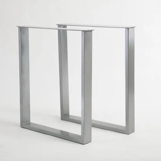Pata de mesa de metal, patas de mesa de muebles de moda simples de acero inoxidable cuadradas