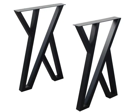 Muebles Mesa de metal Banco Café Industrial Mesa de comedor negra Patas de escritorio