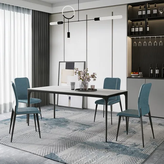 Muebles Oficina Comedor Escritorio Metal industrial Aleación de aluminio Vidrio Mármol Patas de mesa