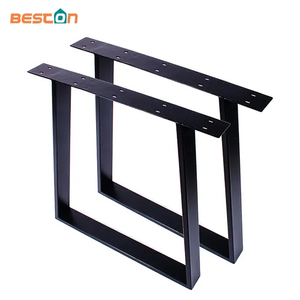 Venta al por mayor de muebles modernos industriales personalizados, patas cuadradas trapezoidales para mesa de escritorio