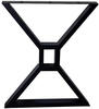 Muebles en forma de X de metal negro de estilo industrial, patas de base de mesa de acero para comedor