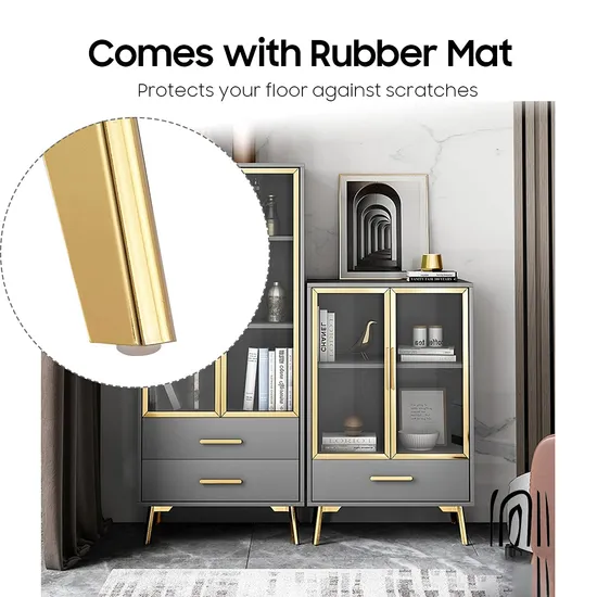 Patas de sofá de metal dorado de alta resistencia en forma de X: lujo moderno para sofás y espacios de comedor de diseño