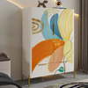 Cajonera de 3/5/6 cajones, gran oferta, patas chapadas en oro de madera maciza, color blanco para dormitorio