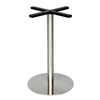 Base de mesa de acero inoxidable para mesa de restaurante con placa superior en X