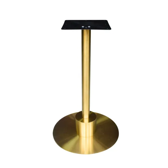 Metal que cena la base redonda de lujo moderna de la mesa del oro de las piernas de los muebles del acero inoxidable