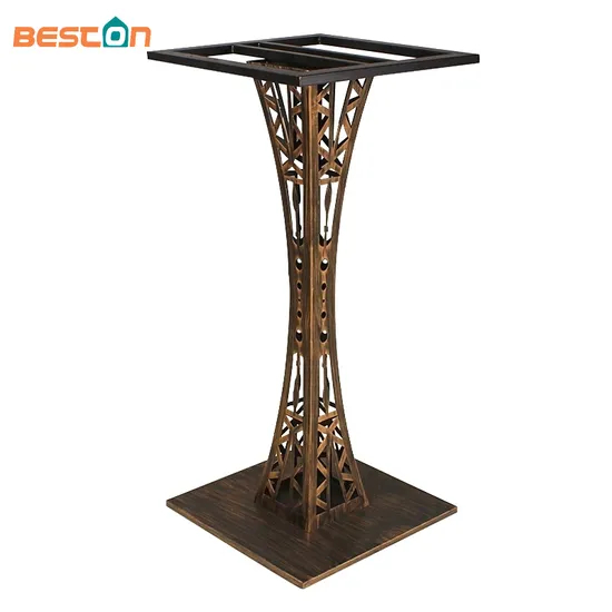 Base de mesa antigua y barata con revestimiento de hierro (revestimiento)