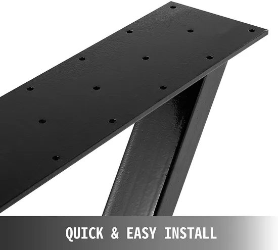 Juego de 2 patas de mesa de comedor tipo X de alta calidad de estilo industrial