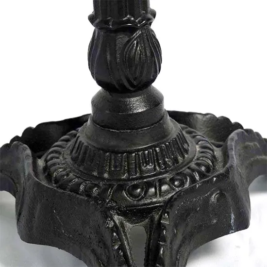 Base de mesa de comedor negra con recubrimiento en polvo de hierro fundido
