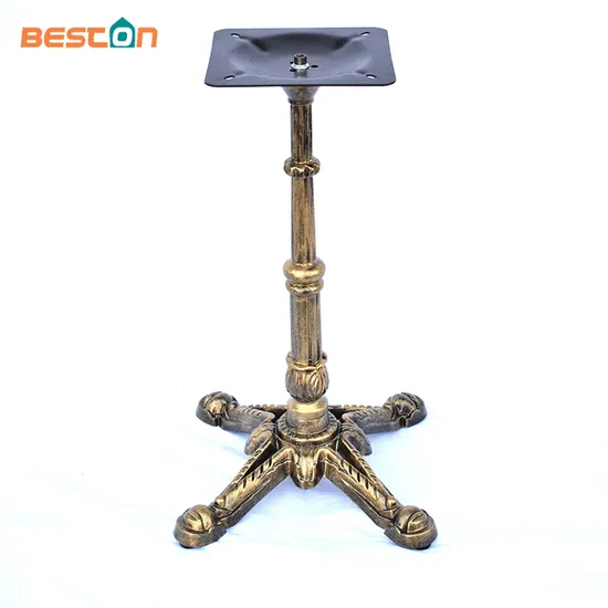 Pata de mesa de centro de hierro fundido de bronce con garra de tigre decorada