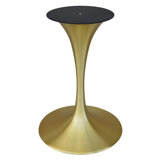 Base de mesa de trompeta de comedor de hierro blanco más nueva