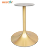 Nuevo diseño de base de mesa de tulipán de rayita dorada de titanio para mesa de comedor