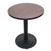 Base de mesa de metal de hierro de forma redonda negra con patas niveladoras para café