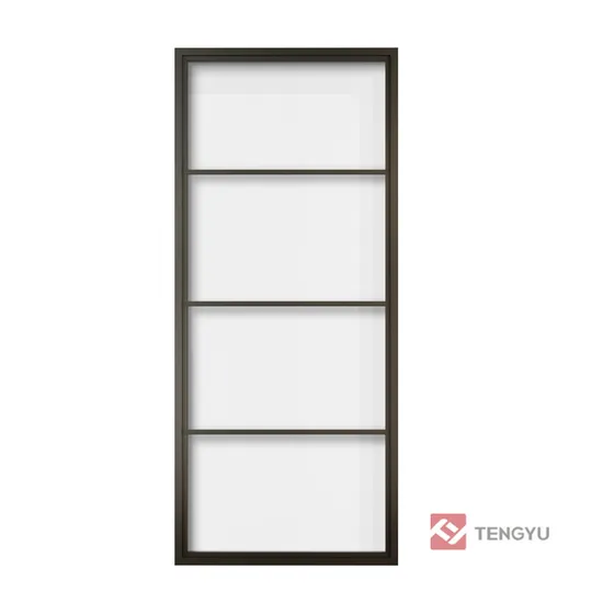 Puerta de vidrio corrediza interior con marco de acero 6-Lite
