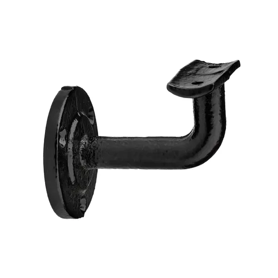 Soporte para reposabrazos Montaje en pared Tubo de hierro fundido extraíble Soporte negro de metal de acero